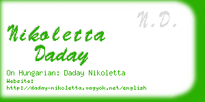 nikoletta daday business card